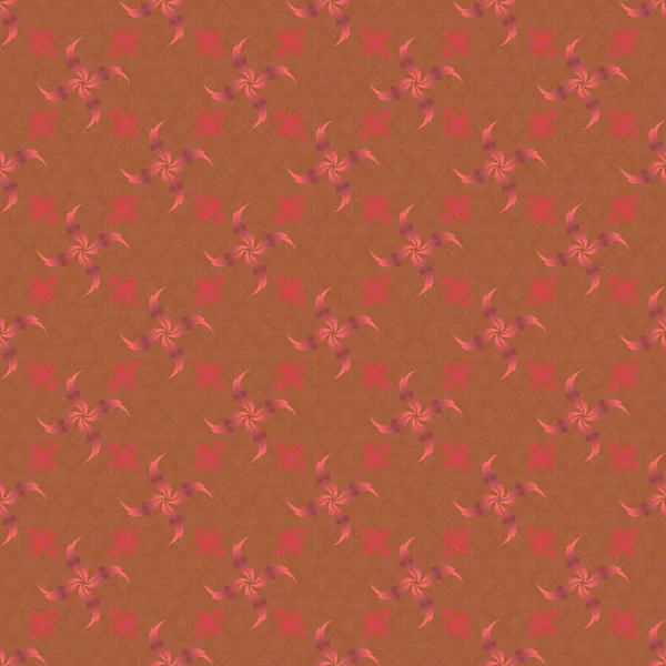Elegante Naadloze Patroon Met Mandala Elementen Mooie Roze Oranje Rood — Stockvector