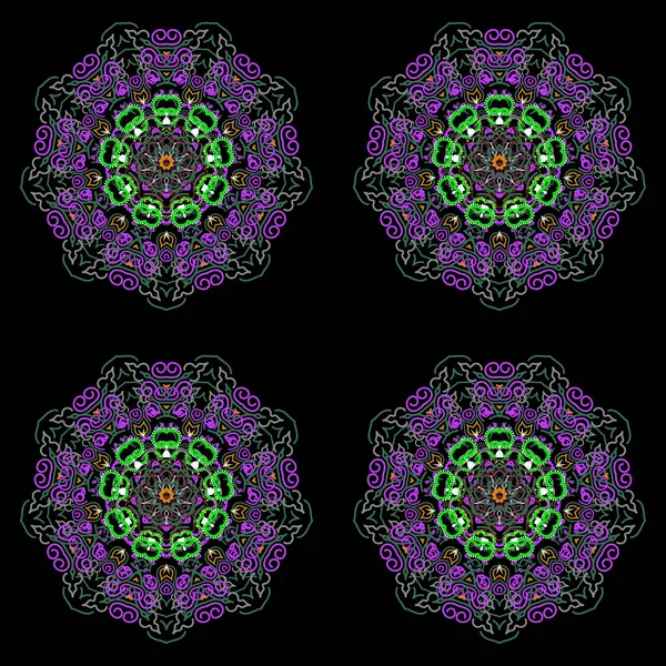 Découpe Vectorielle Papier Texture Dentelle Tulle Violet Vert Jaune Sur — Image vectorielle