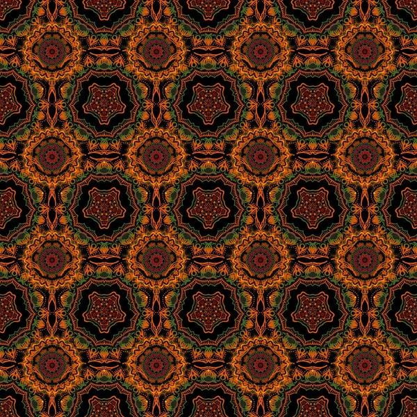 Nahtloser Vektorhintergrund Abstraktes Muster Arabischen Stil Grafisch Modernes Muster Orange — Stockvektor