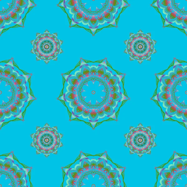 Elegantes Nahtloses Muster Mit Mandala Elementen — Stockvektor