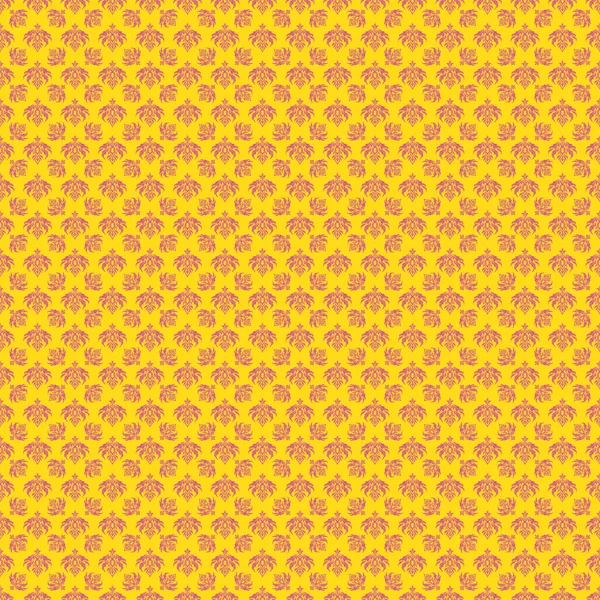 Patrón Inconsútil Raster Oriental Con Arabescos Elementos Rosados Amarillos Ornamento — Archivo Imágenes Vectoriales