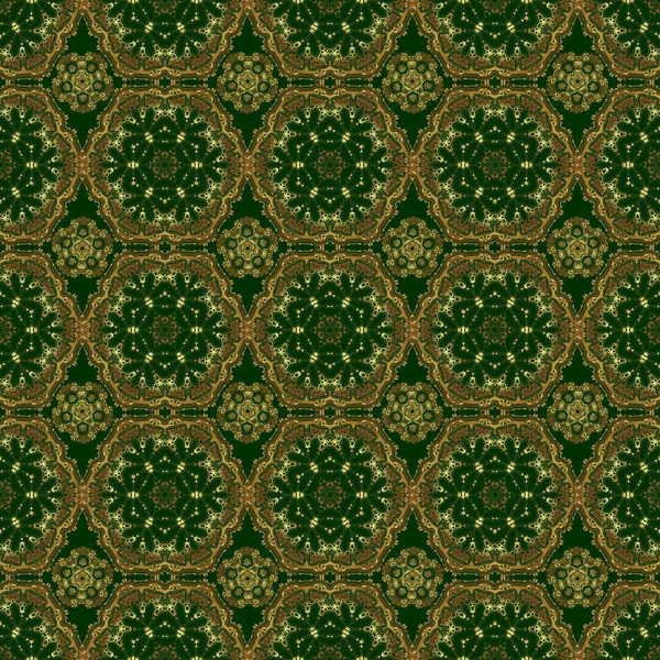 Золотая Сетка Восточном Стиле Исламский Карточный Фон Бескамерные Элементы Дизайна — стоковый вектор