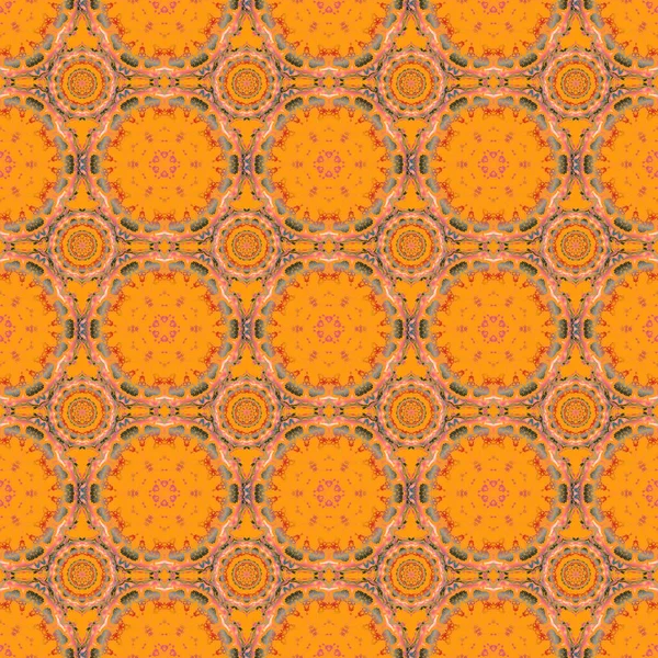 Nahtloses Muster Rosa Orange Und Gelben Farben Für Design Textil — Stockvektor