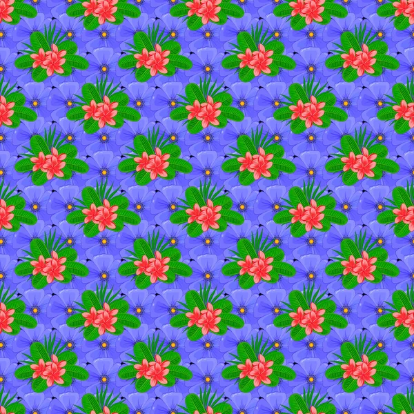 Élégance Abstraite Motif Sans Couture Avec Des Motifs Floraux Sur — Image vectorielle