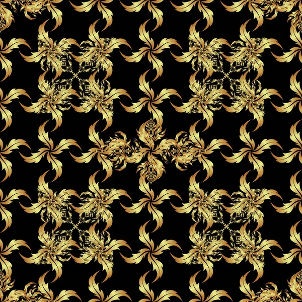Abstract Vector Bright Golden Design Wallpaper Christmas Decoration Confetti Textile — Stock Vector