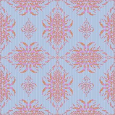 Turuncu renkte çiz. Raster illüstrasyonu. Canlı yineleme - Basit, pürüzsüz desen yapmak için herhangi bir hatları doldurmak için kullanın.