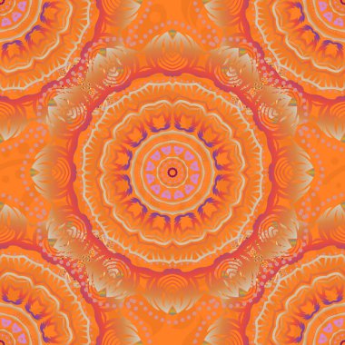 Canlı yineleme - kolay yapmak için pürüzsüz desen herhangi bir hatları doldurmak için kullanın. Bej, kırmızı ve turuncu renklerle çiz. Vektör illüstrasyonu.