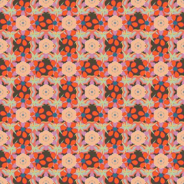 Eski bir çiçek süsü. Soyut klasik dikişsiz desen