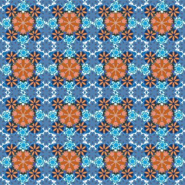 Eski bir çiçek süsü. Soyut klasik dikişsiz desen