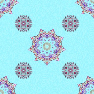 Mor ve sarı elementlerin kusursuz deseni.