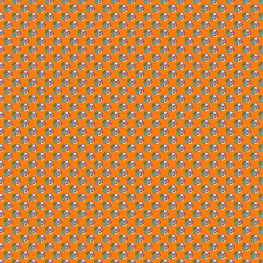 Mor, turuncu ve mavi renklerde kusursuz bir süs. Etnik havlu, kına tarzı. Kartvizit, arkaplan, tekstil gibi işlerde kullanılabilir. Vektör Hindistan çiçek deseni.