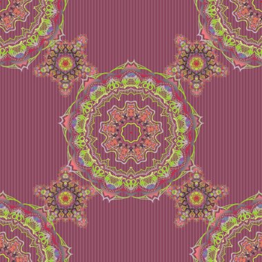 Davetiye şablonu için pembe, turuncu ve yeşil renklerde soyut vektörsüz desen.