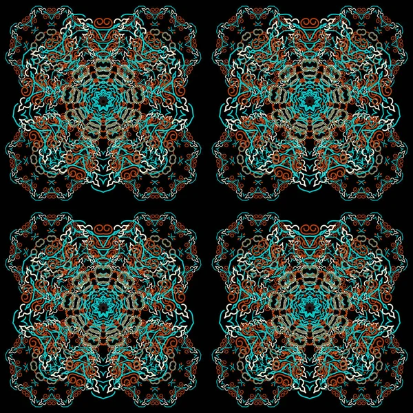 Modèle Baroque Exquis Motif Damassé Vectoriel Sans Couture Dans Les — Image vectorielle