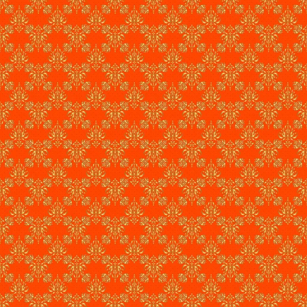 Illustrazione Senza Cuciture Colore Dorato Uno Sfondo Arancione Sfondo Geometrico — Vettoriale Stock