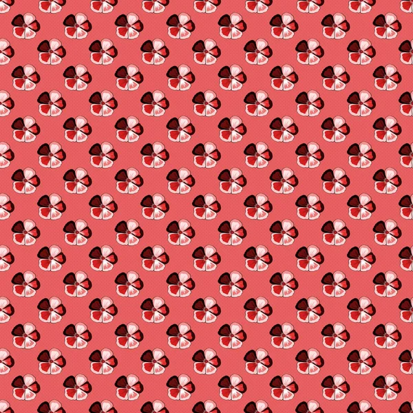 Vector Illustratie Naadloos Patroon Met Schattige Kosmos Bloemen Rode Bruine — Stockvector