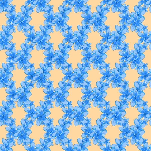 Nahtloses Muster Mit Dekorativen Sommerblumen Auf Beigem Hintergrund Aquarell Illustration — Stockvektor