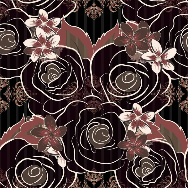 Adorno Floral Vintage Patrón Clásico Abstracto Sin Costura — Archivo Imágenes Vectoriales