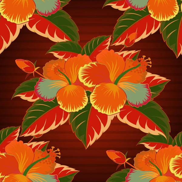 Tirage Art Tribal Boho Vintage Rouge Jaune Vert Fond Fleur — Image vectorielle