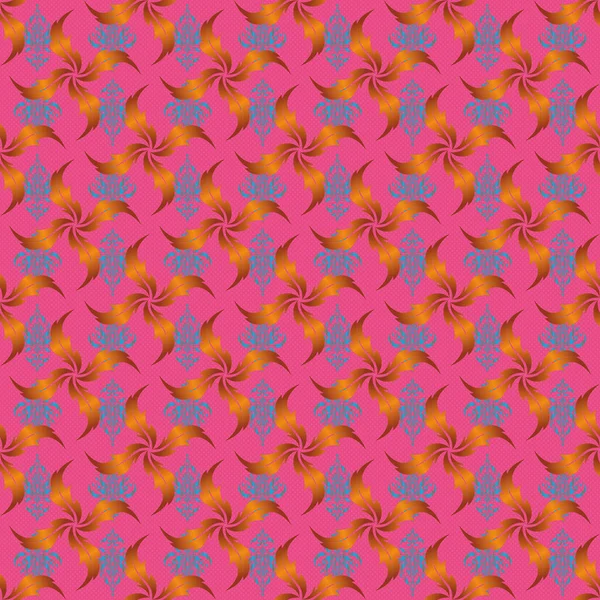 Ornamento Floral Vintage Padrão Sem Costura Clássico Abstrato — Vetor de Stock