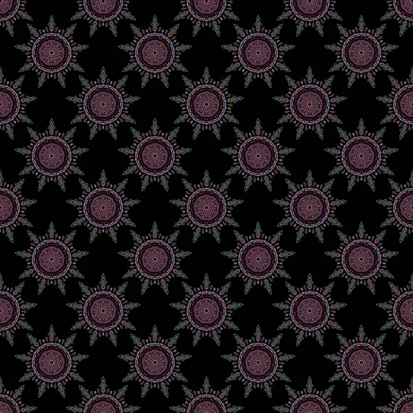 Motif Floral Sans Couture Damassé Aux Couleurs Neutres Bleues Roses — Image vectorielle