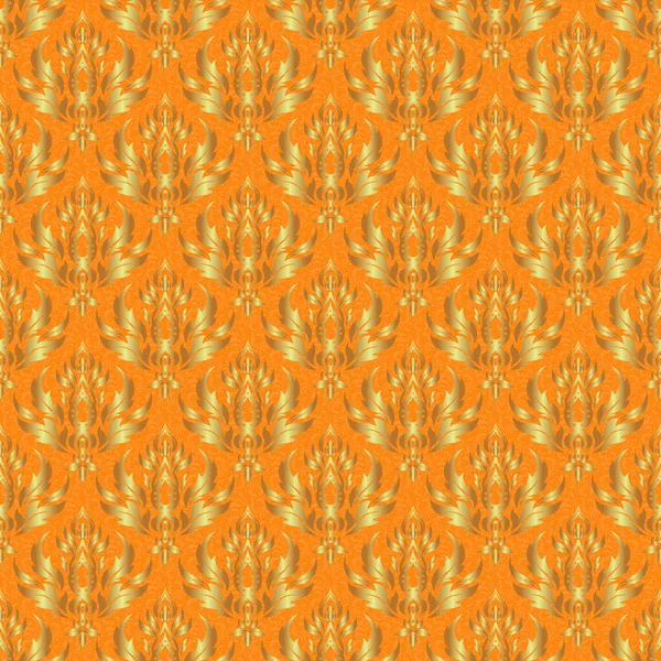 Lakonische Hochzeitskarte Mit Rastergoldenem Ornament Auf Orangefarbenem Hintergrund Ankündigungskarte Schlichtem — Stockvektor