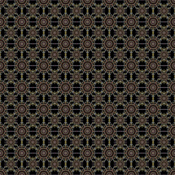 Ornamental Border Vector Seamless Pattern Seamless Damask Pattern Classic Wallpaper — Stock Vector