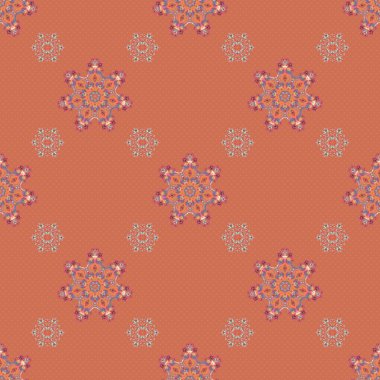 Eski dokular. Retro dijital kağıt. Kartlar, davetiyeler, turuncu, bej ve kırmızı renklerde web tasarımı için dekoratif arka plan. Raster kusursuz geometrik desenler.