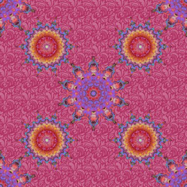 Vektör çizimi. Menekşe, gri ve pembe elementli zarif Noel Posteri Şablonu. Lüks süslemeli kusursuz desen.