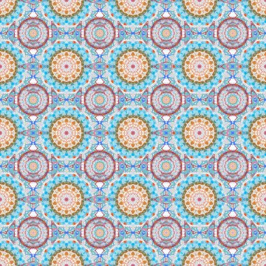 Vektör kesme kağıt dantel dokusu, pembe, mavi ve turuncu tül, girintisiz desen.