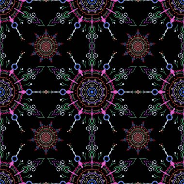 Vektör duvar kağıdı. İple bağlanmış, turuncu, pembe ve nötr renklerde balık ağı deseni..