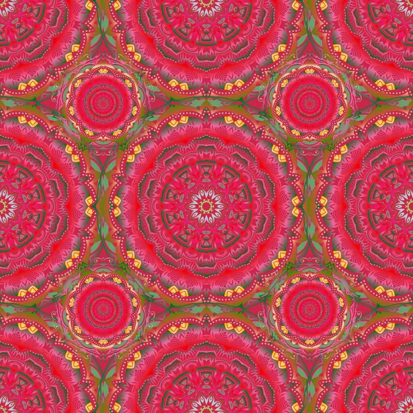 Islamisches Vektordesign Nahtlose Muster Orientalische Ornamente Rosafarbener Tropfen Mit Buntem — Stockvektor