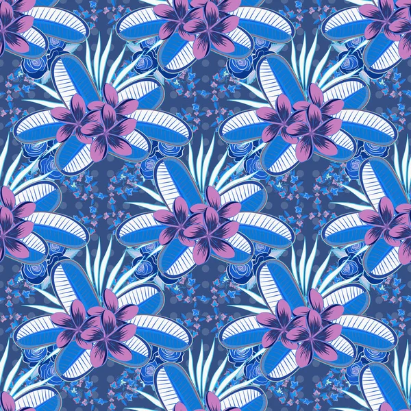 Mooi Patroon Voor Decoratie Design Aquarel Naadloos Patroon Met Plumeria — Stockvector