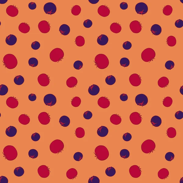 Vår Abstrakt Vektor Bakgrund Med Lila Orange Och Röda Tomater — Stock vektor