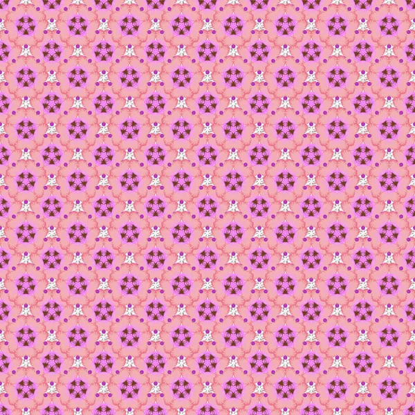 Fleurs Vectorielles Motif Sans Couture Dans Les Couleurs Rouge Rose — Image vectorielle