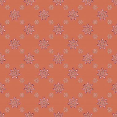 Kusursuz arka plan, grunge tarzı. Kırmızı, bej ve turuncu desenli şal desenli duvar kağıdı..