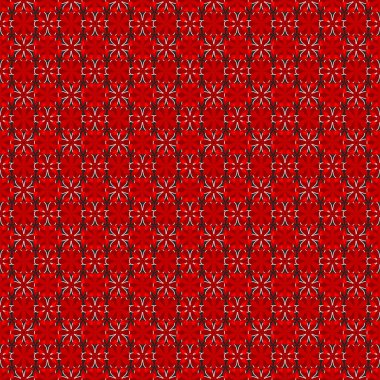 Mor, pembe ve kırmızı dairesel mandala, yıldızlar ve kar taneleri elsments ile geleneksel süsleme arkaplan vektörsüz desen.