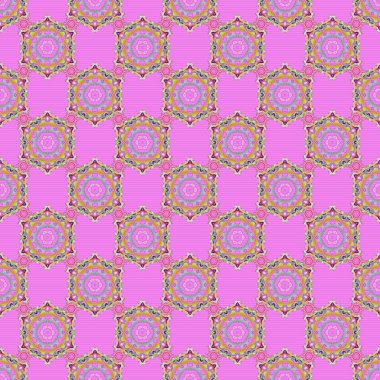 Vektör çizimi. Pembe, sarı ve yeşil klasik barok süsü. Dekoratif tasarım unsuru filigran hat sanatı. Retro pürüzsüz desenli antika akanthus.