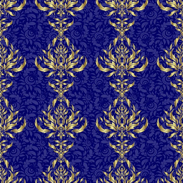 Nahtlose Muster Orientalische Ornamente Islamisches Vektordesign Florale Fliesen Blauer Und — Stockvektor