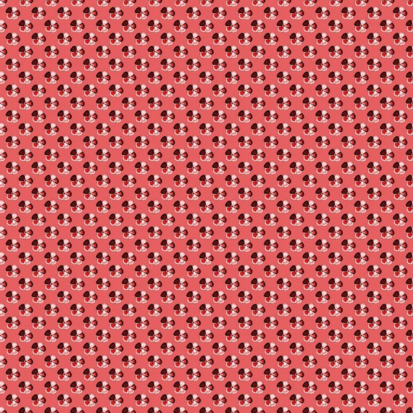 Bezešvé Květinové Vzory Stylizovanými Květy Kosmu Hnědých Červených Růžových Barvách — Stockový vektor