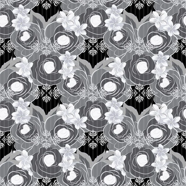 Ornement Géométrique Des Feuilles Motif Graphique Moderne Motif Floral Abstrait — Image vectorielle