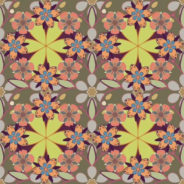 Fond Sans Couture Floral Pour Textiles Couvertures Livres Emballage Cadeau — Image vectorielle