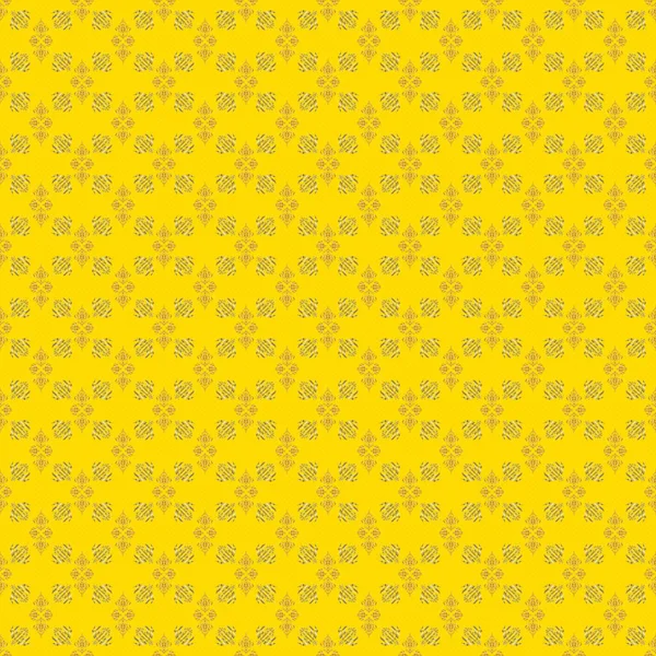 Çiçek Kiremitleri Kusursuz Desenli Oryantal Süs Slami Vektör Tasarımı Sarı — Stok Vektör
