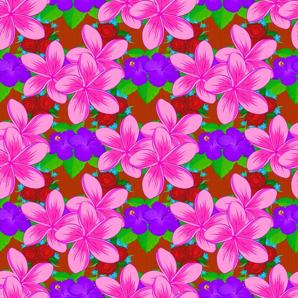 Patrón Sin Costura Floral Ilustración Vectorial Papel Primavera Con Flores — Vector de stock