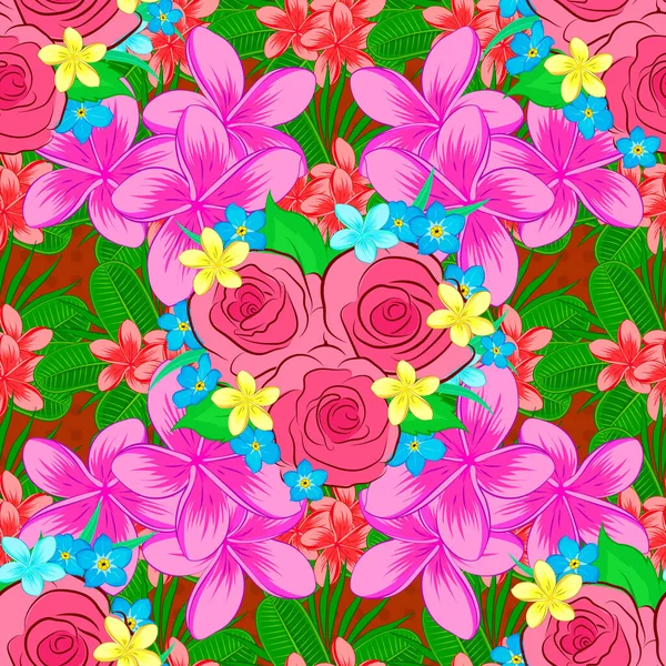 Patrón Sin Costura Abstracto Del Vector Elegancia Con Las Flores — Vector de stock