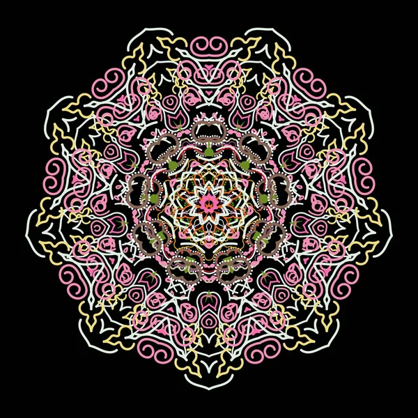 Plantillas Para Alfombras Textiles Papel Pintado Cualquier Superficie Vector Mandala — Vector de stock