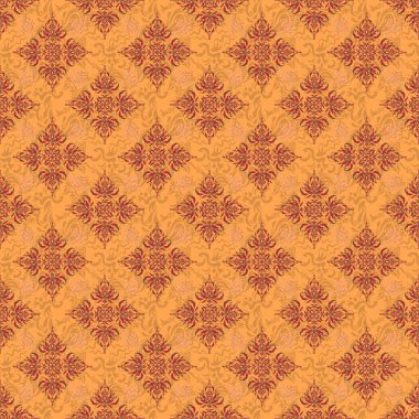 Geometrik süs, sarı, kırmızı ve pembe elementlerle. Karmaşık gradyanlı kusursuz bir desen. Soyut geometrik çizim. Kusursuz geometrik desen.