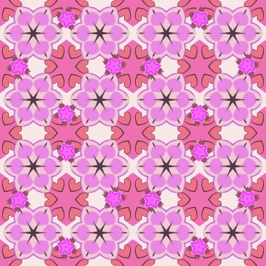 Geometrik elementlere sahip soyut, pürüzsüz bir şekil. Hayranlar Noel eskizini şekillendirdi. Violet, pembe ve morumsu süsleme. Yeni yıl 2020 tatil süslemesi.