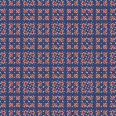 Raster illüstrasyonu. Mor, pembe ve turuncu renklerde. Ikat damaske desensiz arkaplan fayansı.