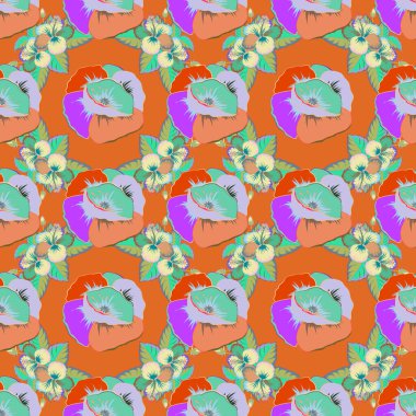 Yaz tasarımı. Yaprak doğal varisli desen. Çiçek konsepti. Duvar kağıdı, web sayfası arka planı, ambalaj kağıdı için kusursuz çiçek deseni kullanılabilir.