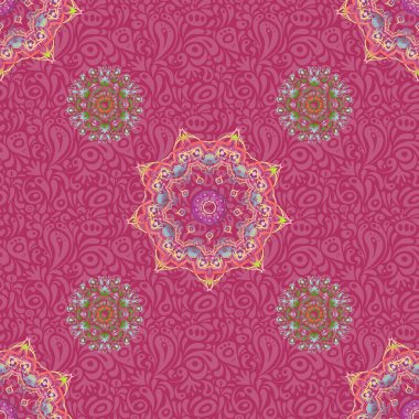 Soyut yeşil ve pembe elementler. Vektör parlak metal yüzey pürüzsüz desen.